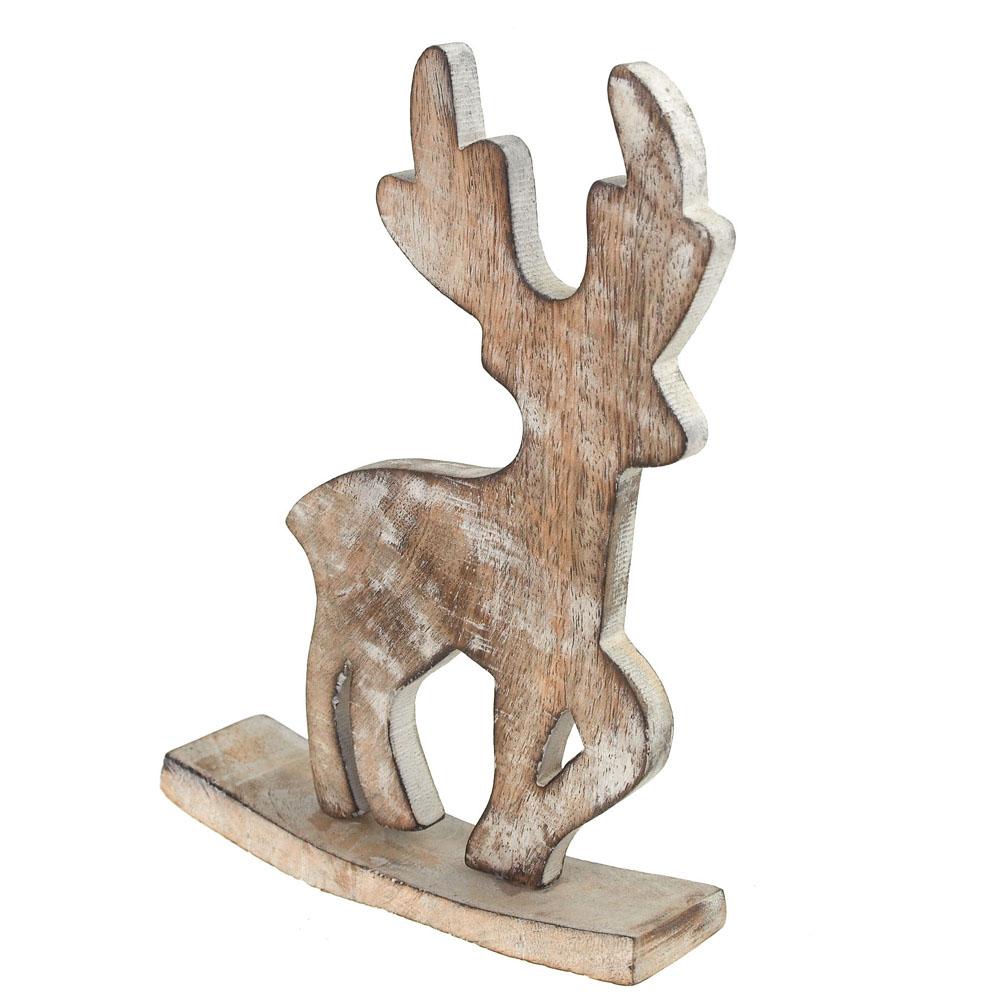Rocking Bambi Wooden Christmas Ornament, 8-Inch