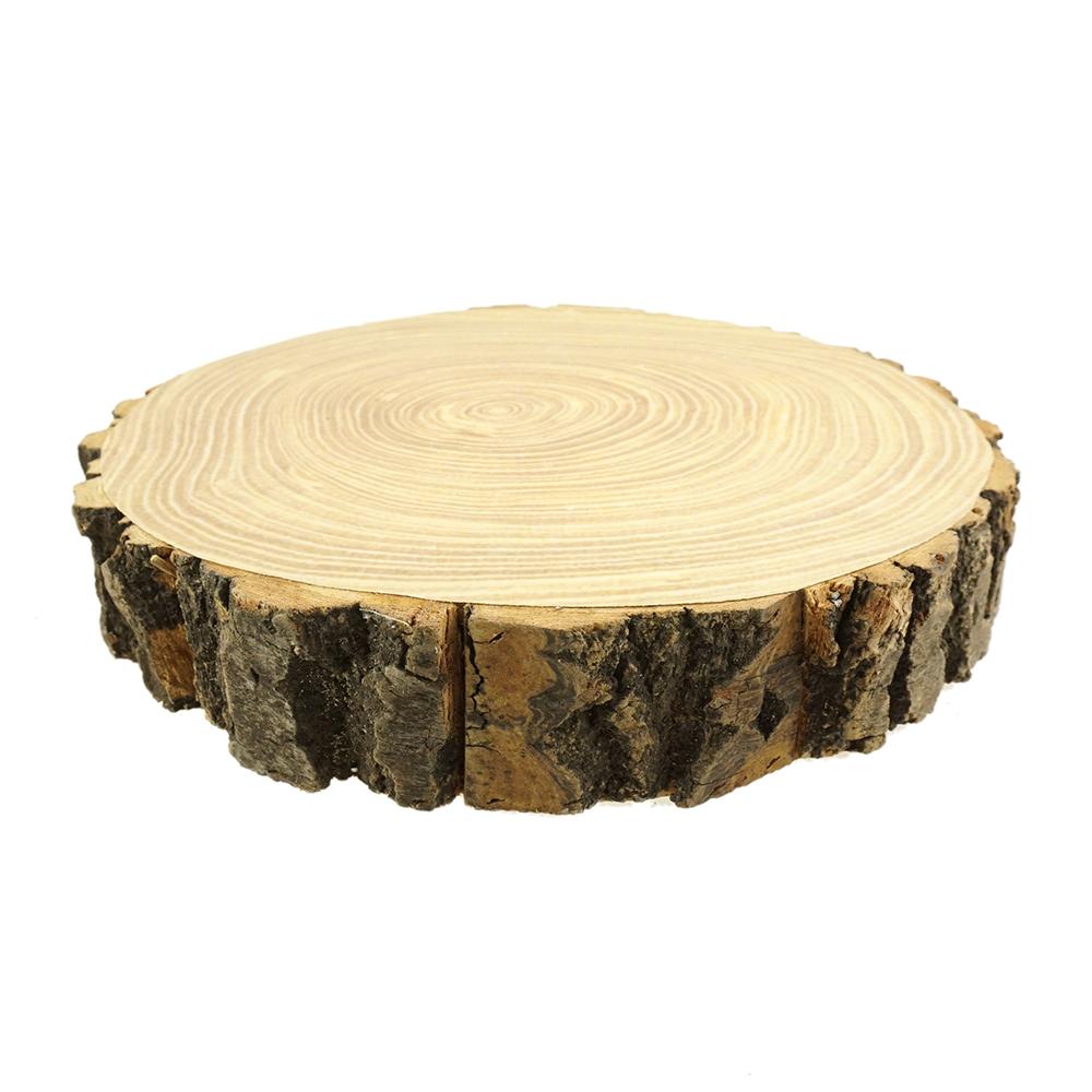 Rustic Wood Tree Slice with Bark, 11-1/2-Inch