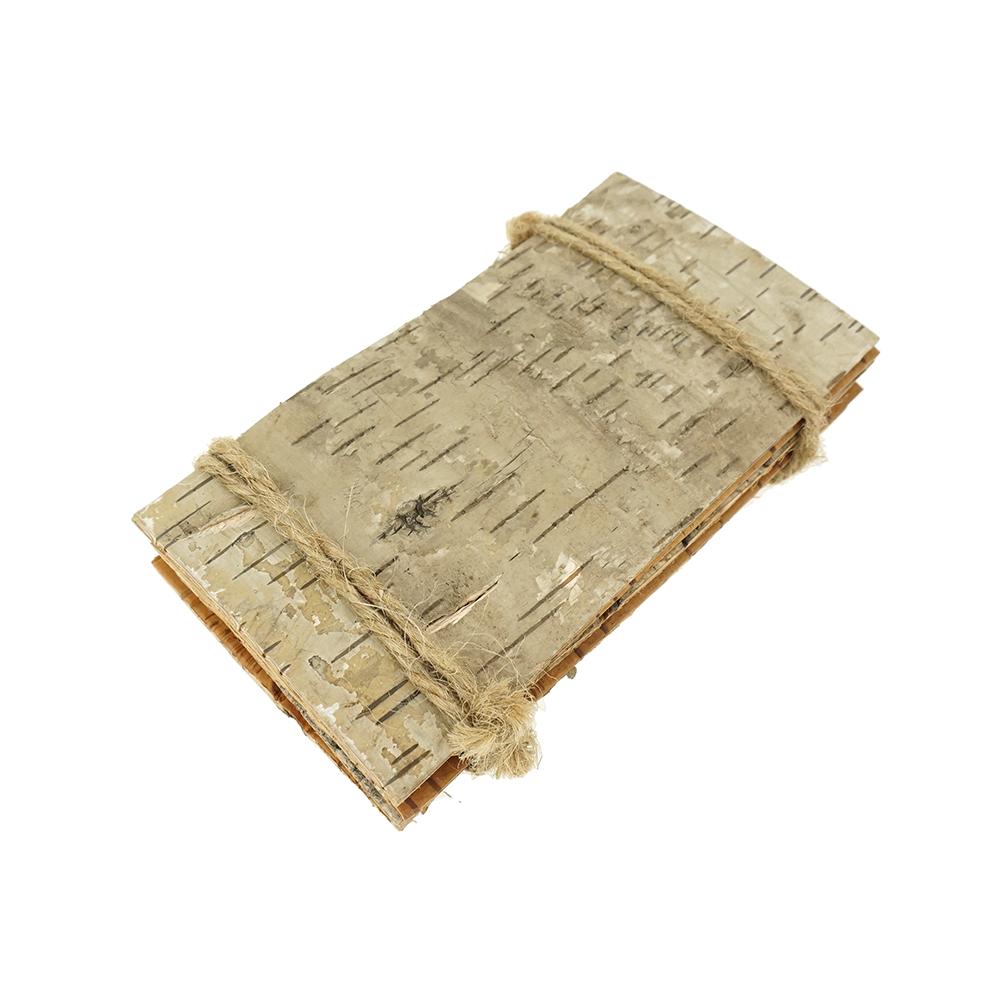 Rectangular Birch Bark Bundle, 6-Inch x 3-1/4-Inch, 6-Count