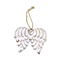 Wooden Wings Christmas Ornament, 4-1/2-Inch