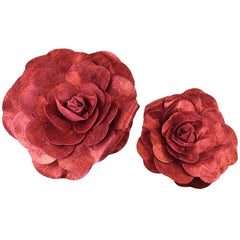 Metallic Glitter Rose Foam Wall Flowers, Assorted Sizes, 2-Piece