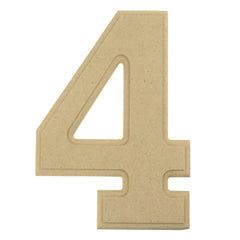 Pressed Board Beveled Wooden Letters and Numbers, 6-inch