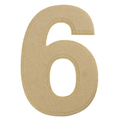 Pressed Board Beveled Wooden Letters and Numbers, 6-inch