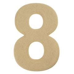 Pressed Board Beveled Wooden Letters and Numbers, 6-inch