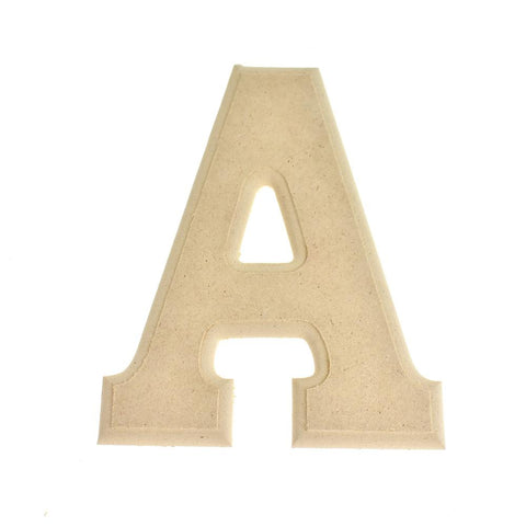 Pressed Board Beveled Wooden Letters and Numbers, 6-inch