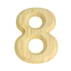 Pine Wood Beveled Wooden Letters and Numbers, 5-13/16-inch, Natural