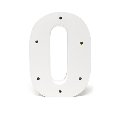 LED Wood Letter O, White, 6-1/4-Inch