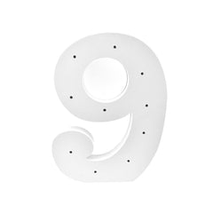 Wooden Standing LED Numbers, 11-1/2-inch, White