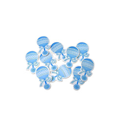 Wooden Rattle Baby Shower Favor Stickers, 1-3/4-Inch, 10-Count