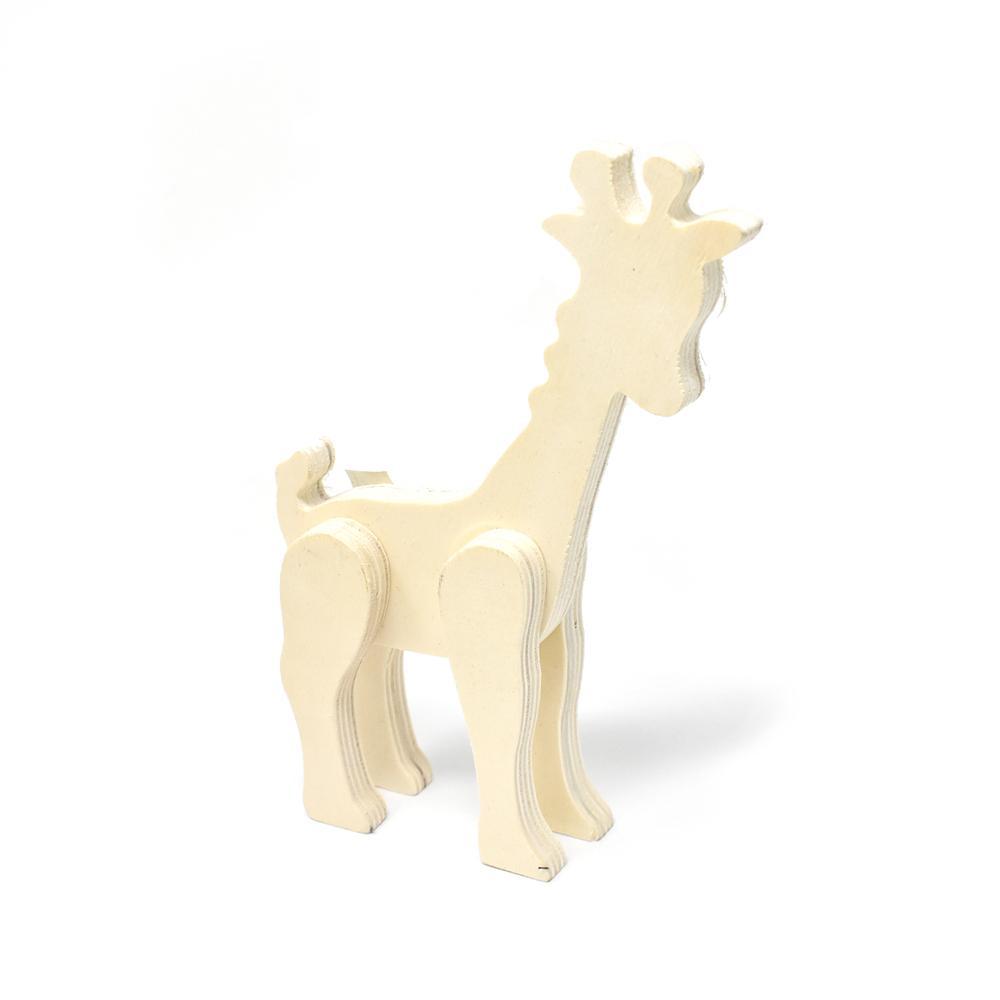 Wood Craft Standing Giraffe, 7-Inch