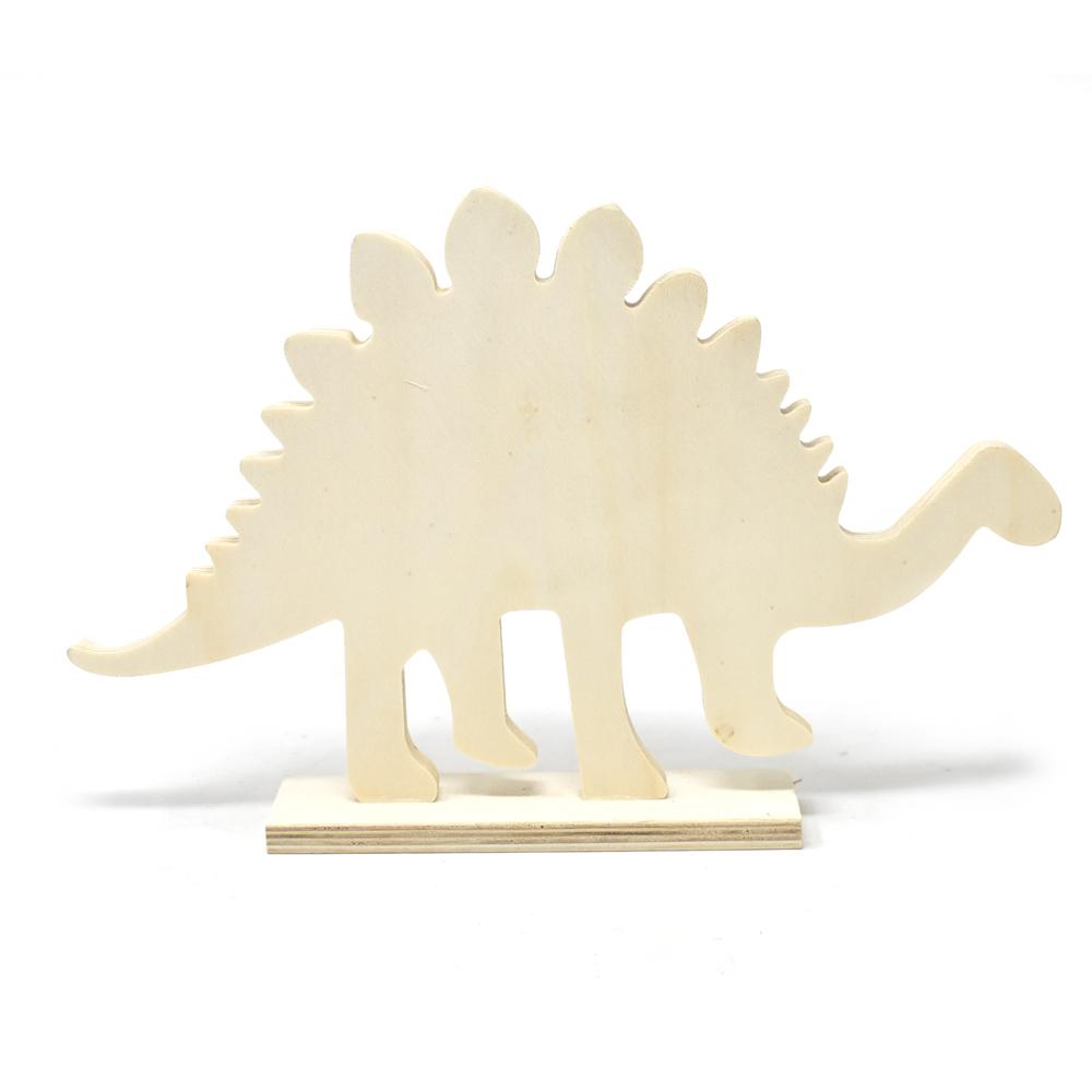 DIY Wood Craft Stegosaurus Dinosaur Stand, 7-1/4-Inch