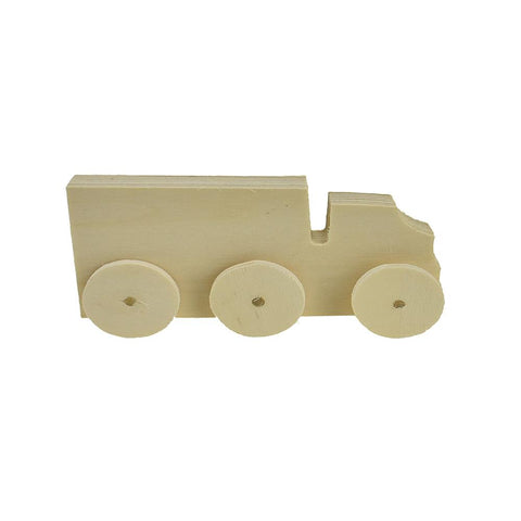 Craft Wood Transport Truck With Wheels, 3-3/8-Inch