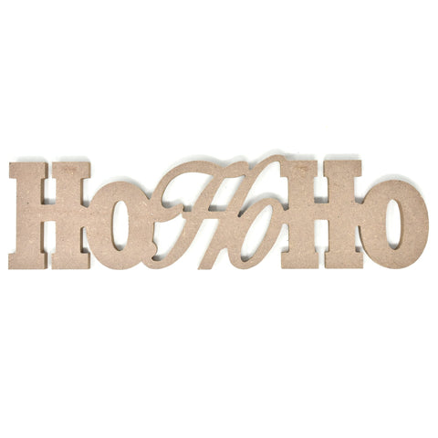 Holiday "HoHoHo" Standing Wood Decor, 3-7/8-Inch