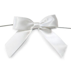 Pre-Tied Satin Bows, 7/8-Inch, 12-Piece