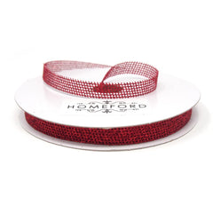 Glittered Grid Weave Ribbon, 3/8-Inch, 25 Yards