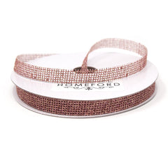 Glittered Grid Weave Ribbon, 3/8-Inch, 25 Yards