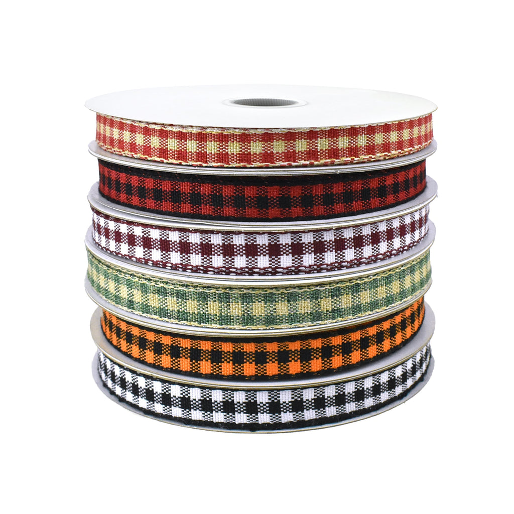 Country Gingham Ribbon, 3/8-Inch, 25-Yard – Party Spin