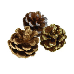 Decorated Pine Cone Christmas Bowl Fillers, 27-Piece