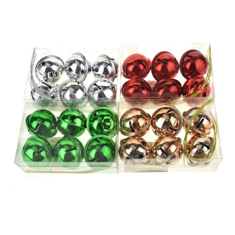 Metal Christmas Jingle Bells, Assorted Colors, 24-Piece