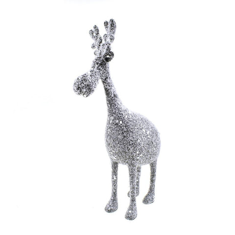 Snowed Moose Decoration, 9-1/2-Inch