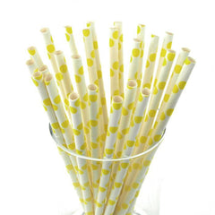 Large Dots Paper Straws, 7-3/4-inch, 25-Piece