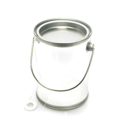 Clear Paint Pails Container Tin Lid