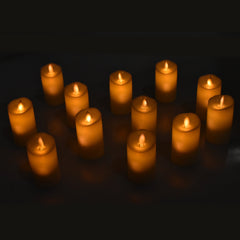 LED Plastic Swinging Flame Candle, 3-1/2-Inch, 12-Count
