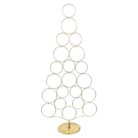 Metal Christmas Tree Hanging Ornament Rack, 42-Inch - Gold