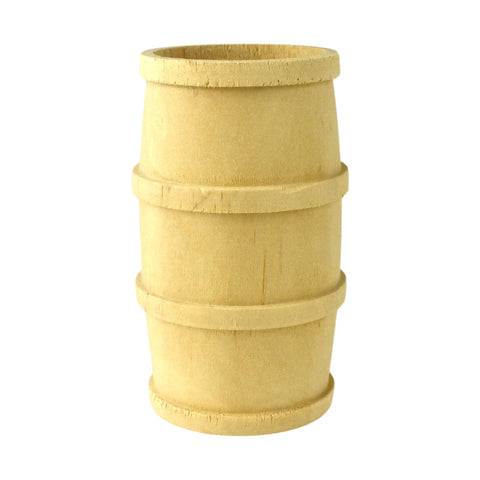 DIY Craft Wood Mini Barrel, 3-1/2-Inch - Natural