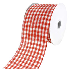 Gingham Canvas Wired Ribbon, 2-1/2-Inch, 10-Yard