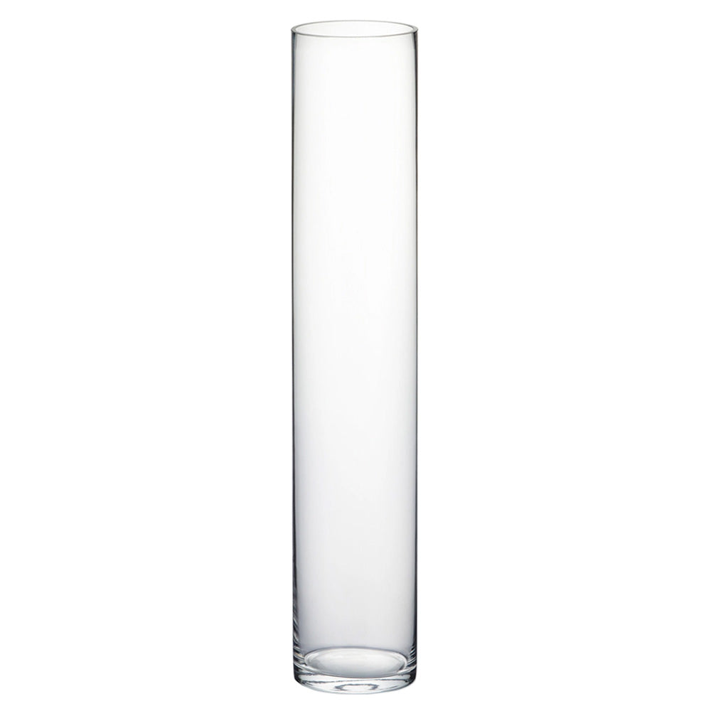 Clear Tall Glass Cylinder Floral Vase, 16-Inch x 3-Inch, 12-Count