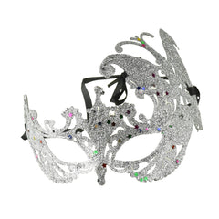 Full Glitter Butterfly Flourish Mask, 9-Inch x 5-Inch
