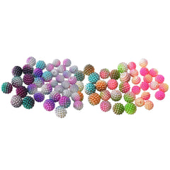 Plastic Rainbow Globe Micro-Beads, Assorted Sizes, 36-Piece