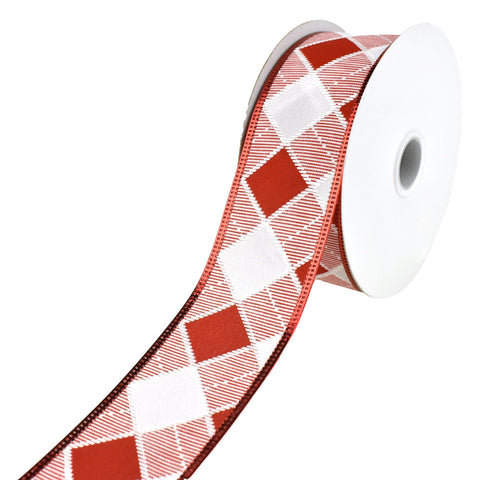 Christmas Bonnie Chex Metallic Wired Edge Ribbon, 10-yard