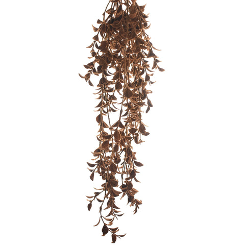 Flocking Draping Myrtle Branch, Brown, 25-Inch