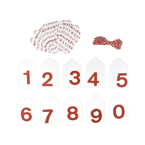 Letters and Numbers Print Craft Tags, 21-Piece