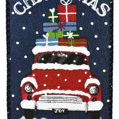 Home for Christmas Car with Presents Wired Ribbon, 2-1/2-Inch, 10-Yard