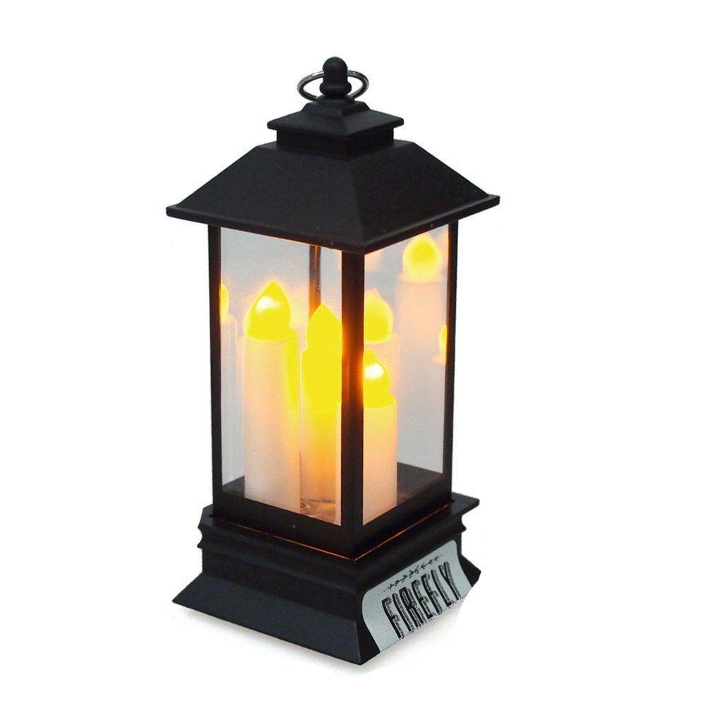 LED Flameless Candle Metal Lantern Ornament, 5-1/4-Inch