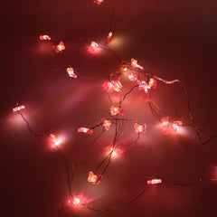 Butterfly Battery Operated Fairy String Lights, Pink, 10-Feet, 30 LED