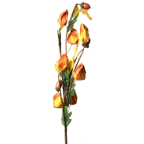 Artificial Chinese Lantern Branch, 24-Inch