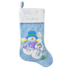 Baby's 1st Christmas Plush Stockings, 19-Inch, 2-Piece