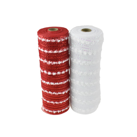 Polyester Snowball Fabric Mesh, 10-Inch x 10-Yard