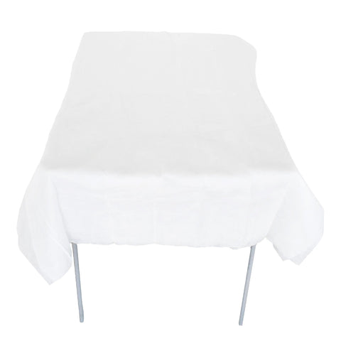 Rectangle Woven Table Cloth, 110-Inch x 56-Inch - White