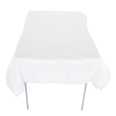 Rectangle Woven Table Cloth, 110-Inch x 56-Inch - White