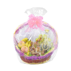 Large Gift Basket Cellophane Bag, 28-Inch x 24-Inch - Clear