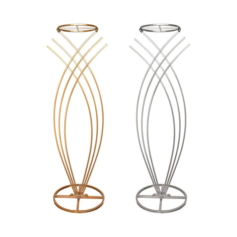 Metallic Wire Mermaid Tail Stand, 36-Inch