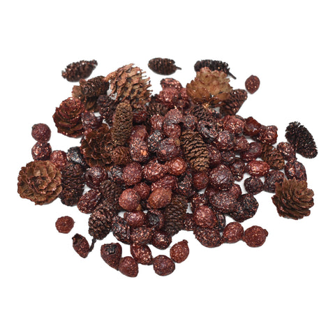 Glittered Rosehips & Cones Cinnamon Potpourri, Red, 10-Ounce