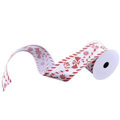 Christmas Peppermint and Candy Cane Wired Ribbon, 2-1/2-Inch, 10-Yard