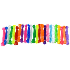 Plastic Craft Flat Lace Cord, 2-3/5-Feet, 24-Piece