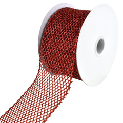 Christmas Sparkling Glitter Netting Wired Ribbon, 2-1/2-Inch, 10-Yard